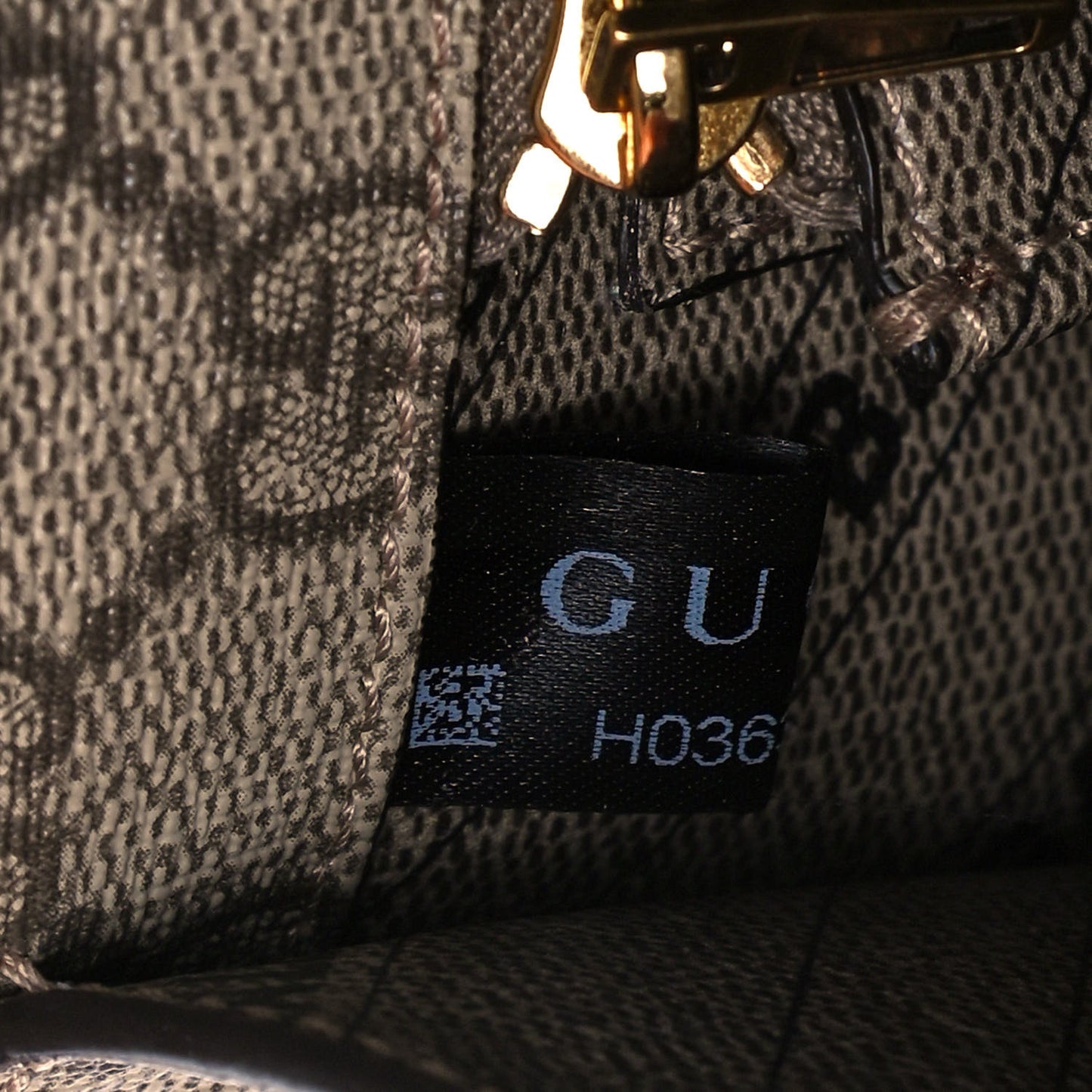 X GUCCI GG Supreme Monogram Small Hourglass Top Handle Bag Beige Ebony