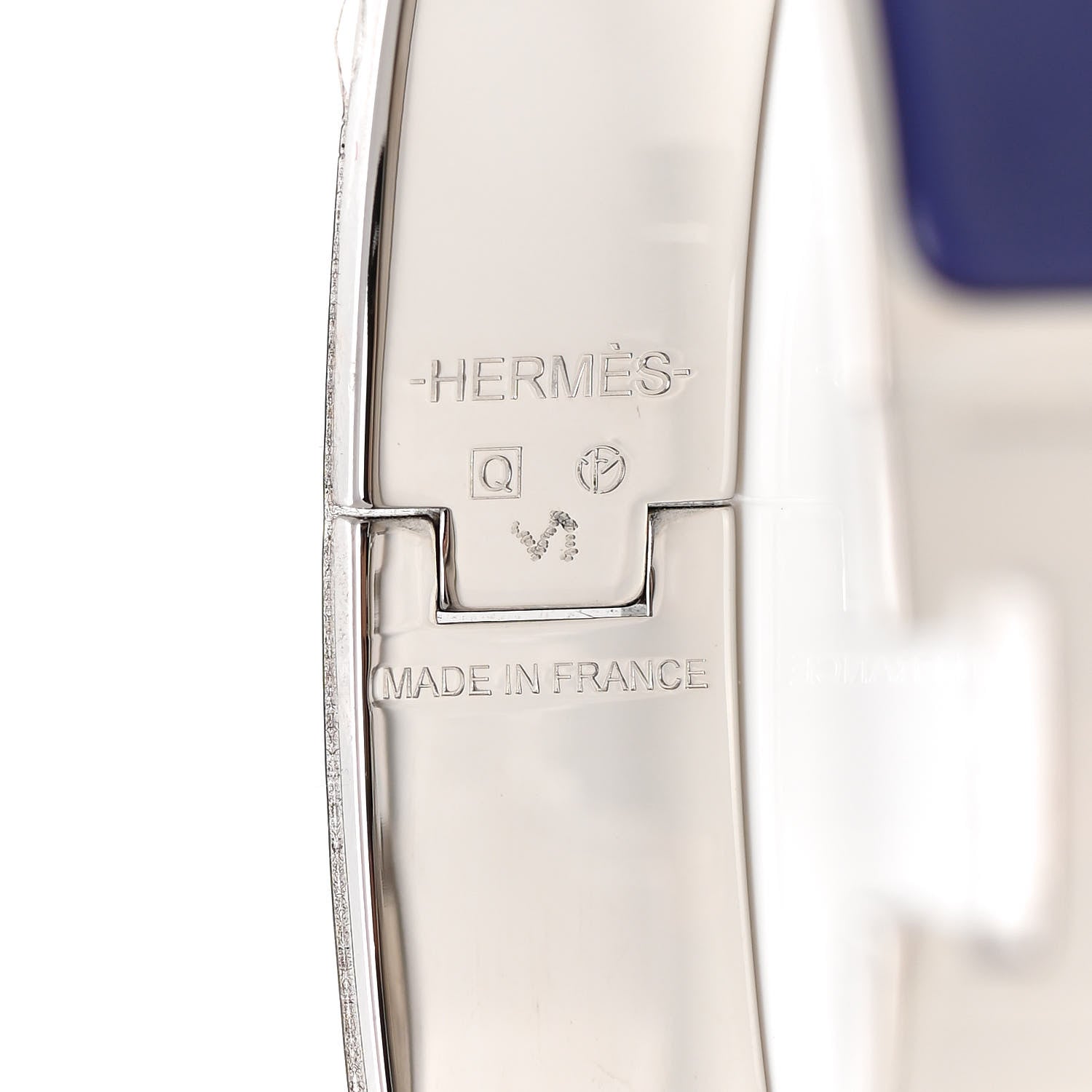 Hermes Enamel Narrow Clic Clac H Bracelet PM Iris 4 of 4
