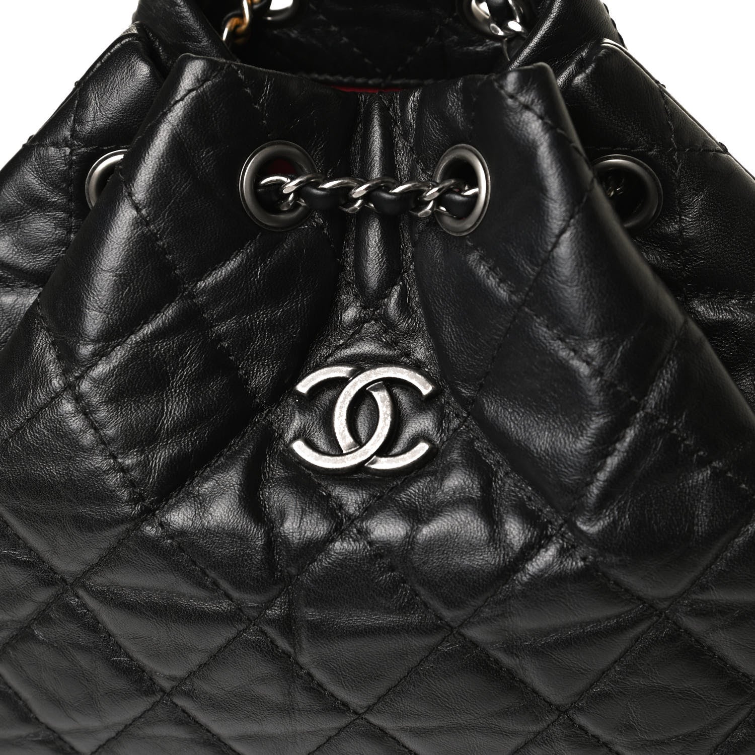 Chanel Aged Calfskin Quilted Small Gabrielle Backpack Black 16 of 17