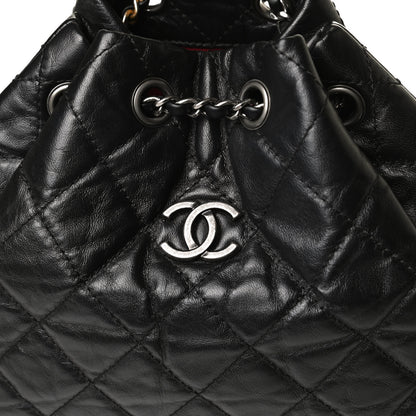 Chanel Aged Calfskin Quilted Small Gabrielle Backpack Black 16 of 17