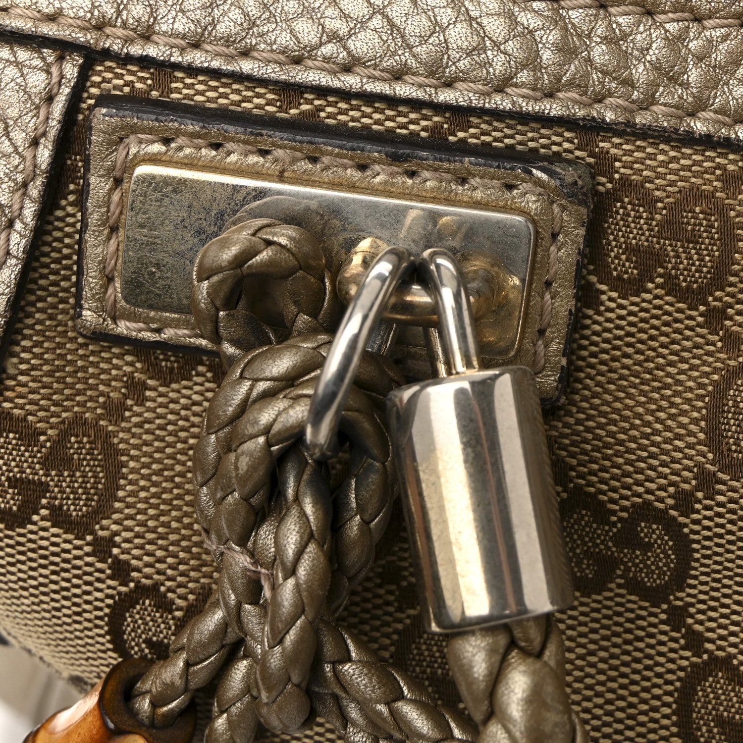 Gucci Monogram Medium Bella Tote Gold 16 of 17
