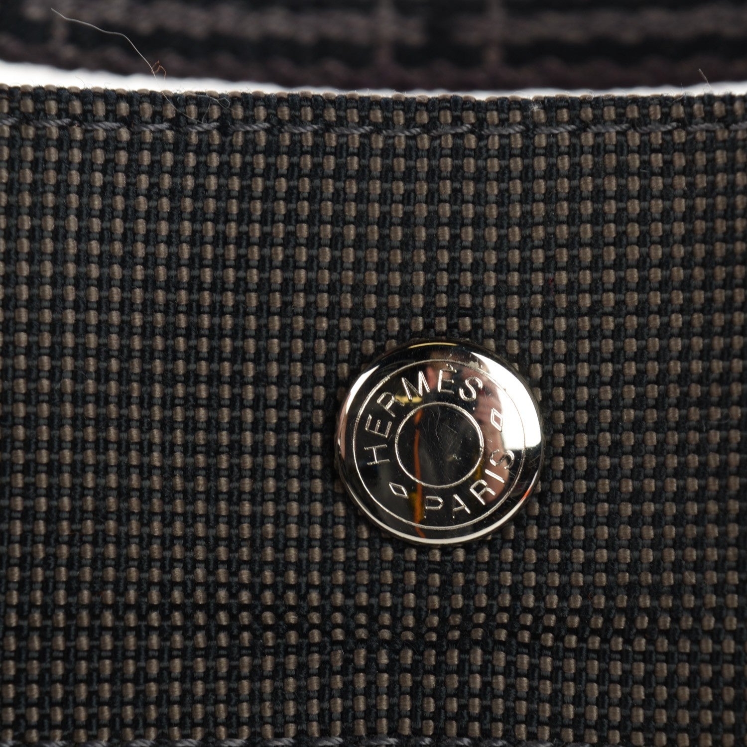 Hermes Canvas Herline Backpack Grey 3 of 15