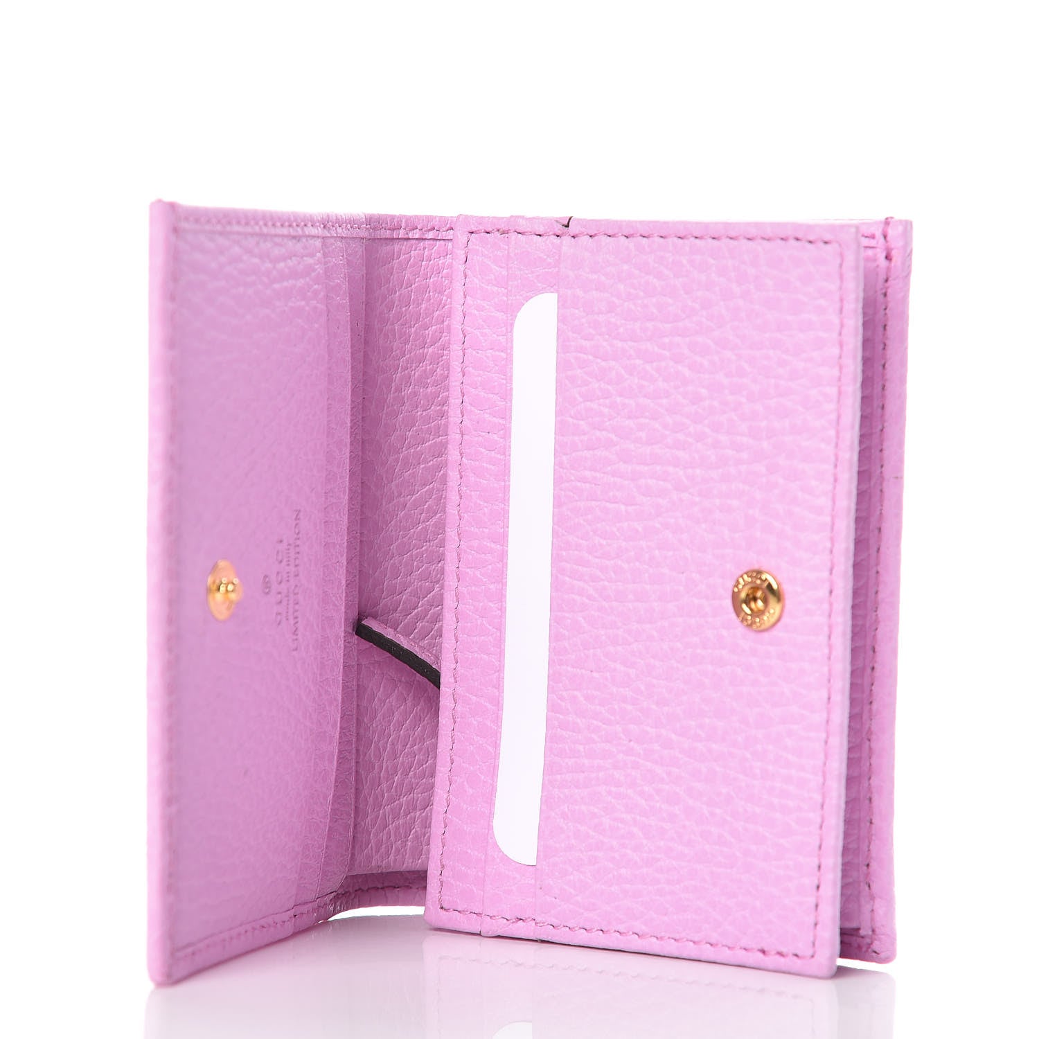 Gucci Dollar Calfskin Bosco Card Case Wallet Malva 5 of 8