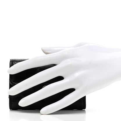 Chanel Caviar Quilted Classic 4 Key Holder Wallet Black 2 of 9