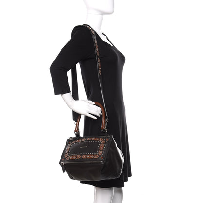 Givenchy Calfskin Small Studded Pandora Black Brown 2 of 10