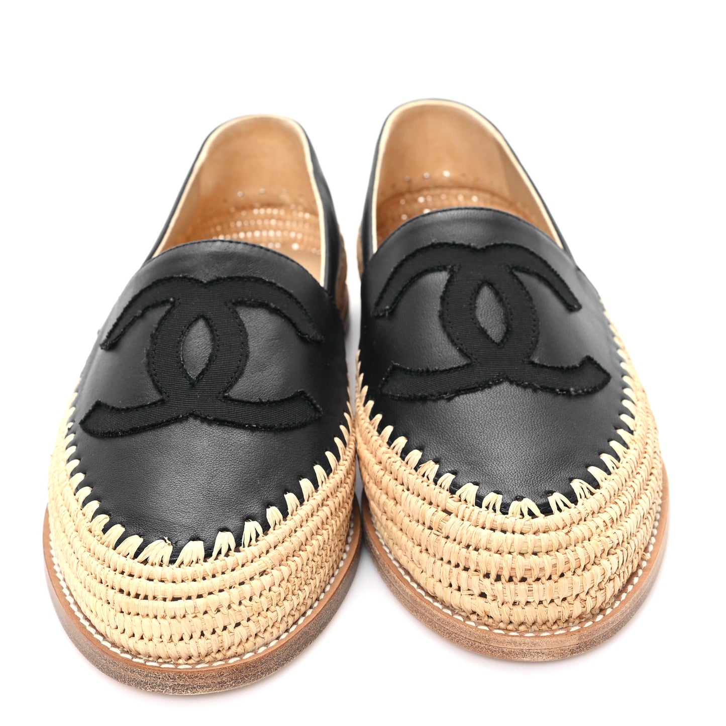 Lambskin Grosgrain Espadrilles 39 Navy Black