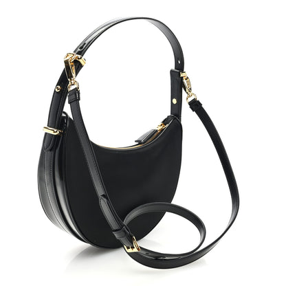 Prada Re-Nylon Spazzolato Small Arque Shoulder Bag Black 3 of 9