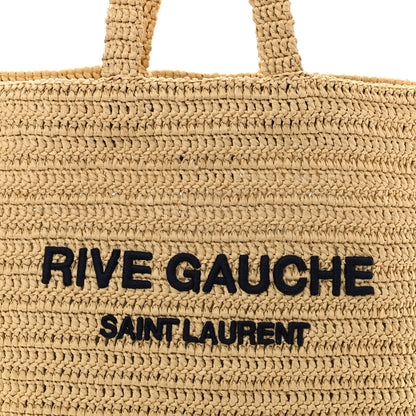 Saint Laurent Raffia Rive Gauche Tote Natural 8 of 10