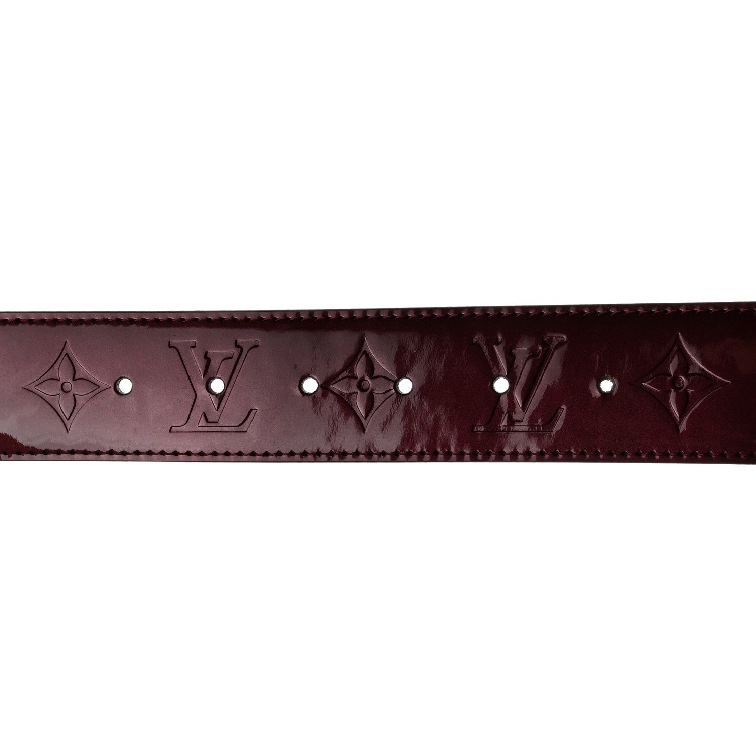 Louis Vuitton Vernis LV Facettes Belt 80 32 Rouge Fauviste 4 of 7