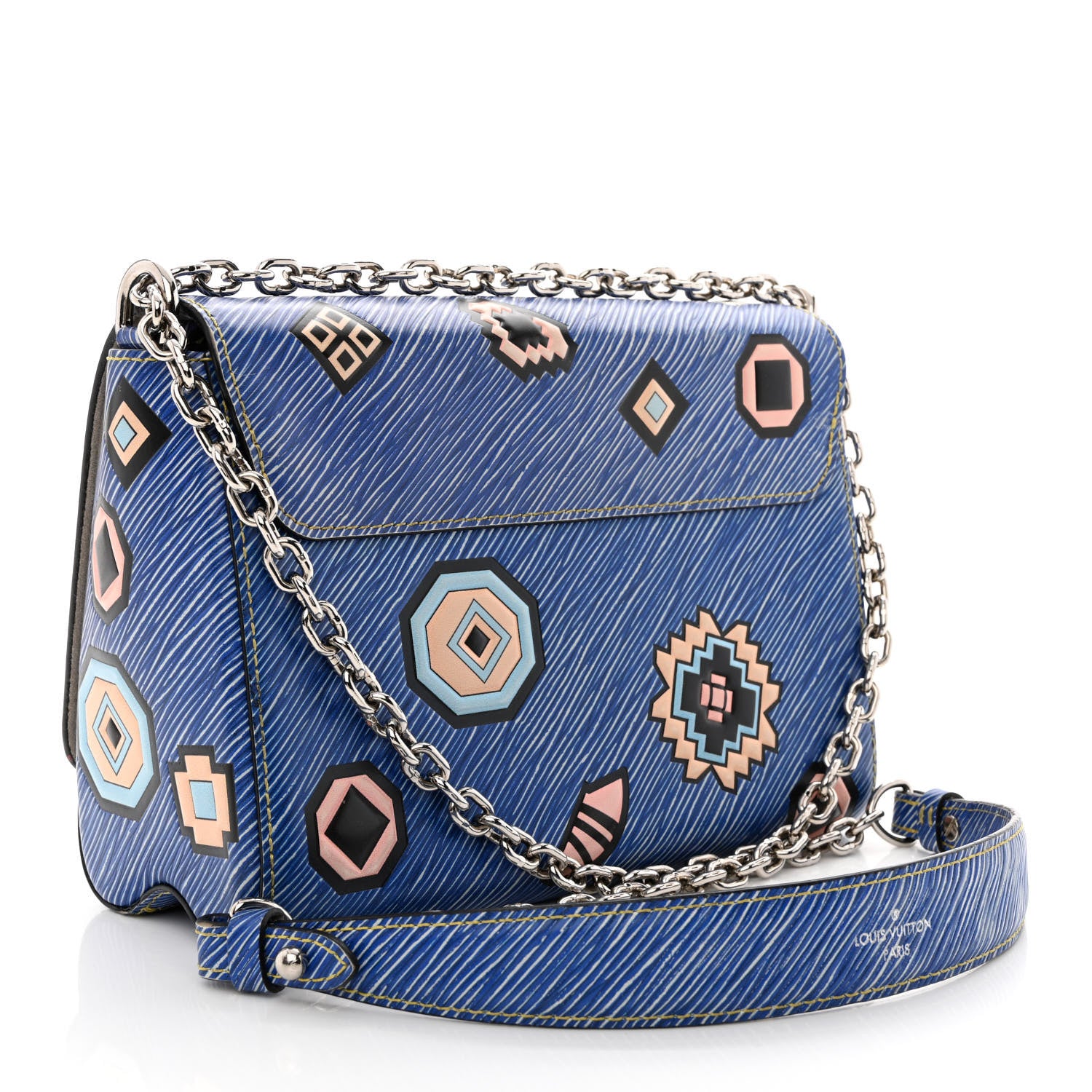 Louis Vuitton Epi Azteque Twist Shoulder Bag MM Denim Light 3 of 12