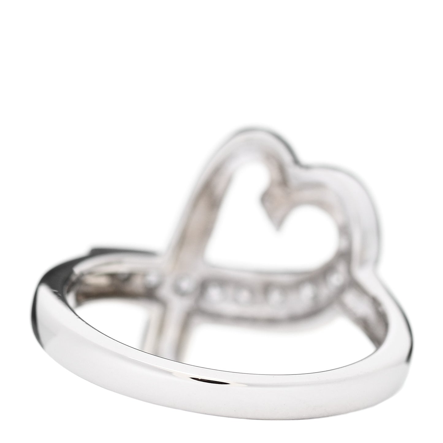 18K White Gold Diamond Paloma Picasso Loving Heart Ring 49 5