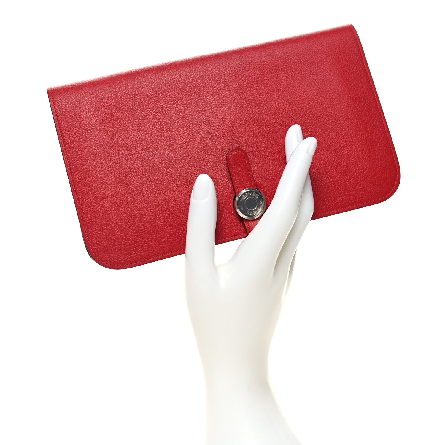 Hermes Evercolor Dogon Duo Wallet Rouge De Coeur 2 of 12