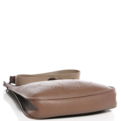 Hermes Taurillon Clemence Evelyne PM Etoupe 4 of 16