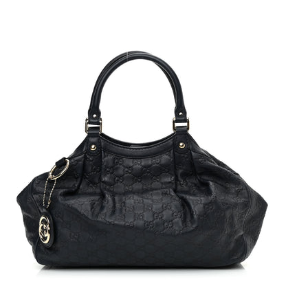 Gucci Guccissima Medium Sukey Tote Blue 1 of 9