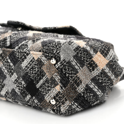 Chanel Woven Tweed CC Flap Dark Grey 9 of 10