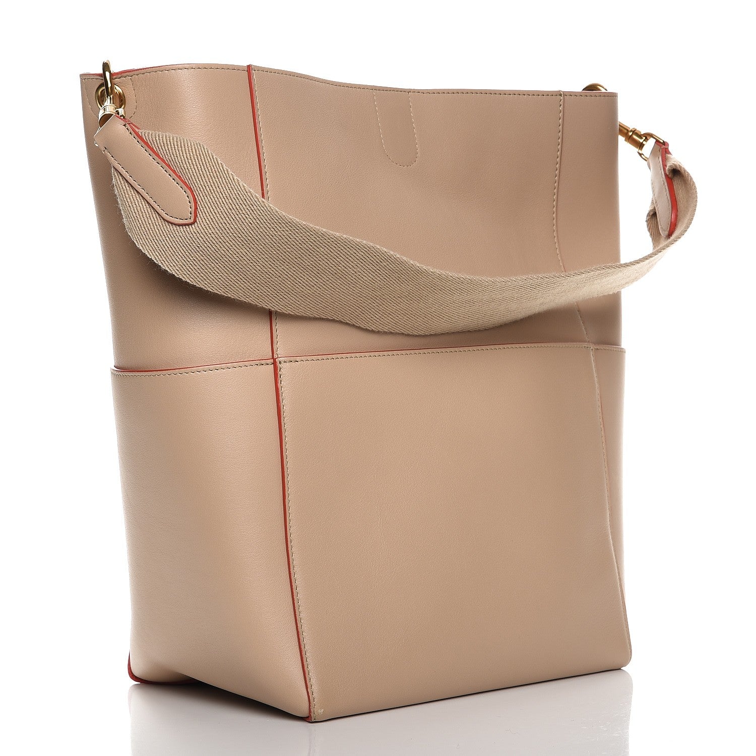 Celine Natural Calfskin Sangle Bucket Bag Beige 3 of 12