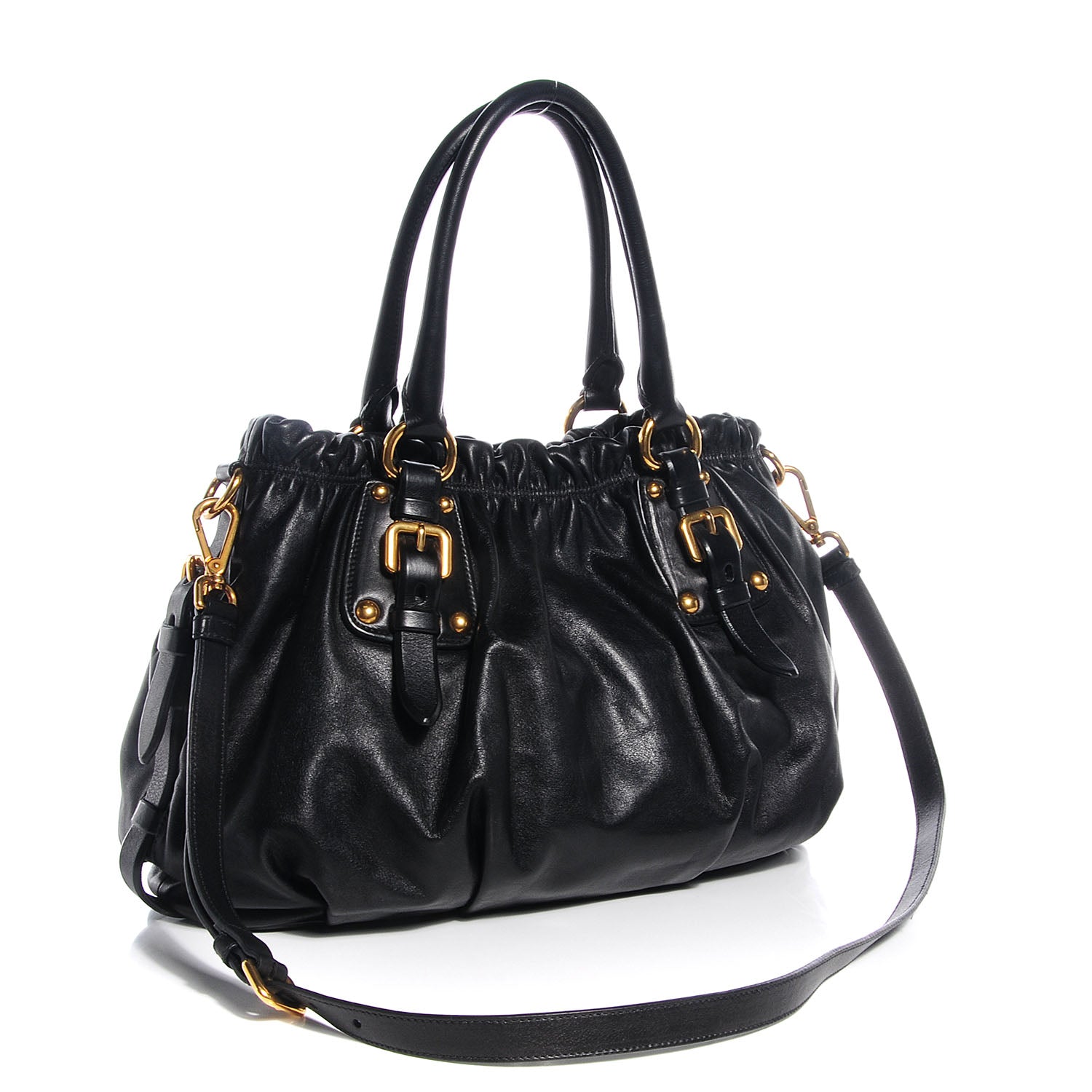 Prada Soft Calf Shopping Bag Nero Black 3 of 9