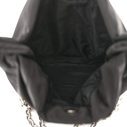 Balenciaga Nylon Medium Monaco Chain Shoulder Bag Black 5 of 10