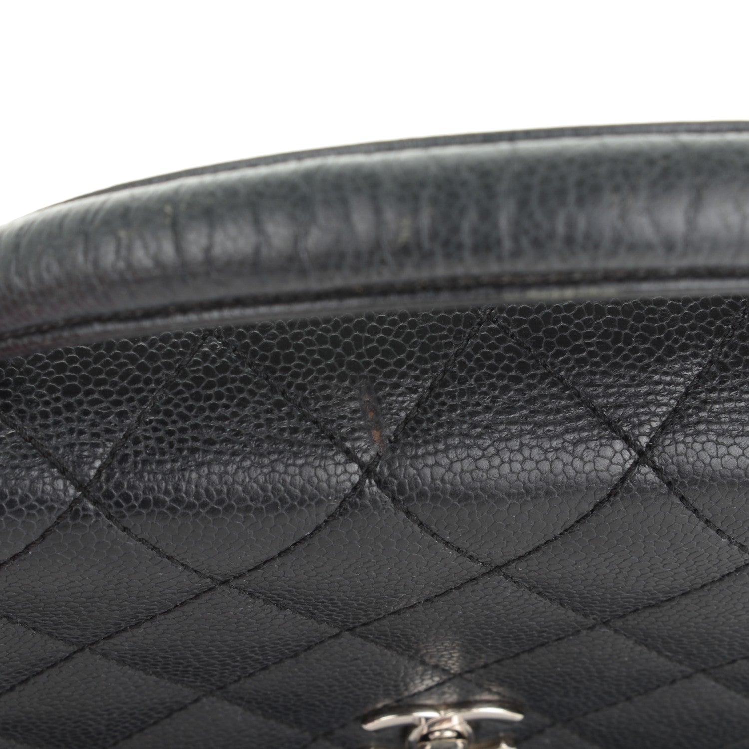 Chanel Caviar Quilted Jumbo Kelly Flap Black 9 of 9