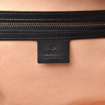 Gucci Calfskin Matelasse Sylvie Web Small GG Marmont Top Handle Shoulder Bag Black 6 of 11