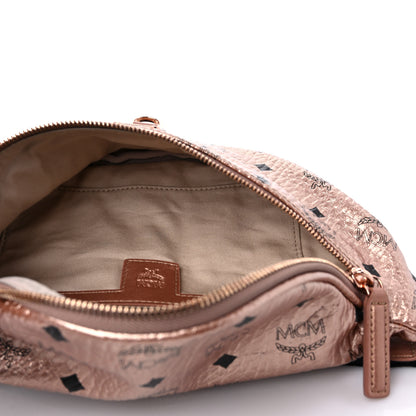 MCM Metallic Visetos Stark Belt Bag Champagne Gold 5 of 8