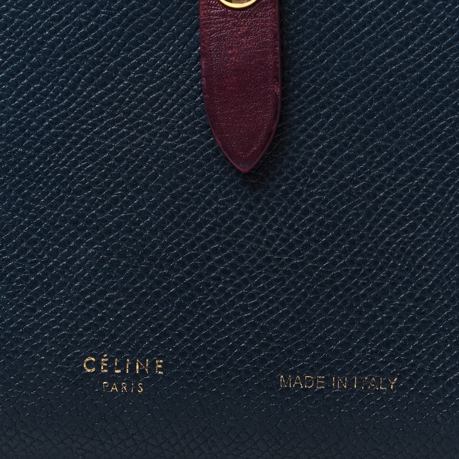 Celine Grained Calfskin Medium Multifunction Strap Wallet Steel Blue 8 of 10
