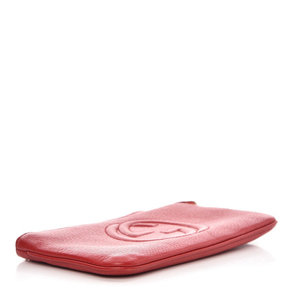 Gucci Pebbled Calfskin Soho Wristlet Vibrant Red 4 of 8