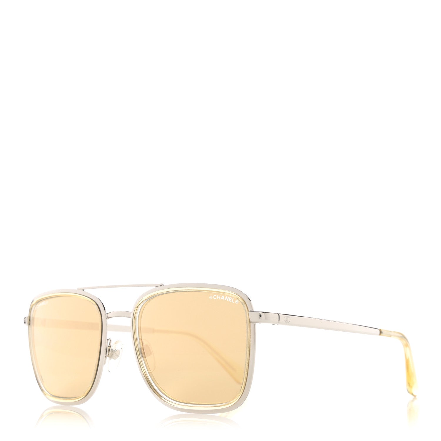 Chanel Metal Pilot Sunglasses 4241 Gold 1 of 9