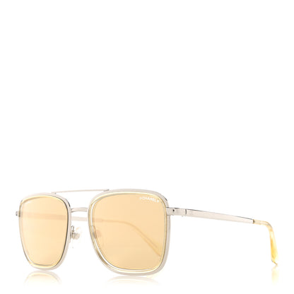 Chanel Metal Pilot Sunglasses 4241 Gold 1 of 9