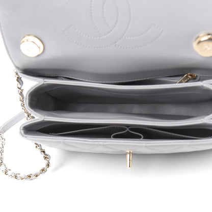 Chanel Lambskin Quilted Small Trendy CC Flap Dual Handle Bag Grey 6 of 14