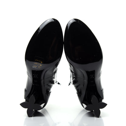 Louis Vuitton Patent Silhouette Ankle Boots 39 Black 6 of 9