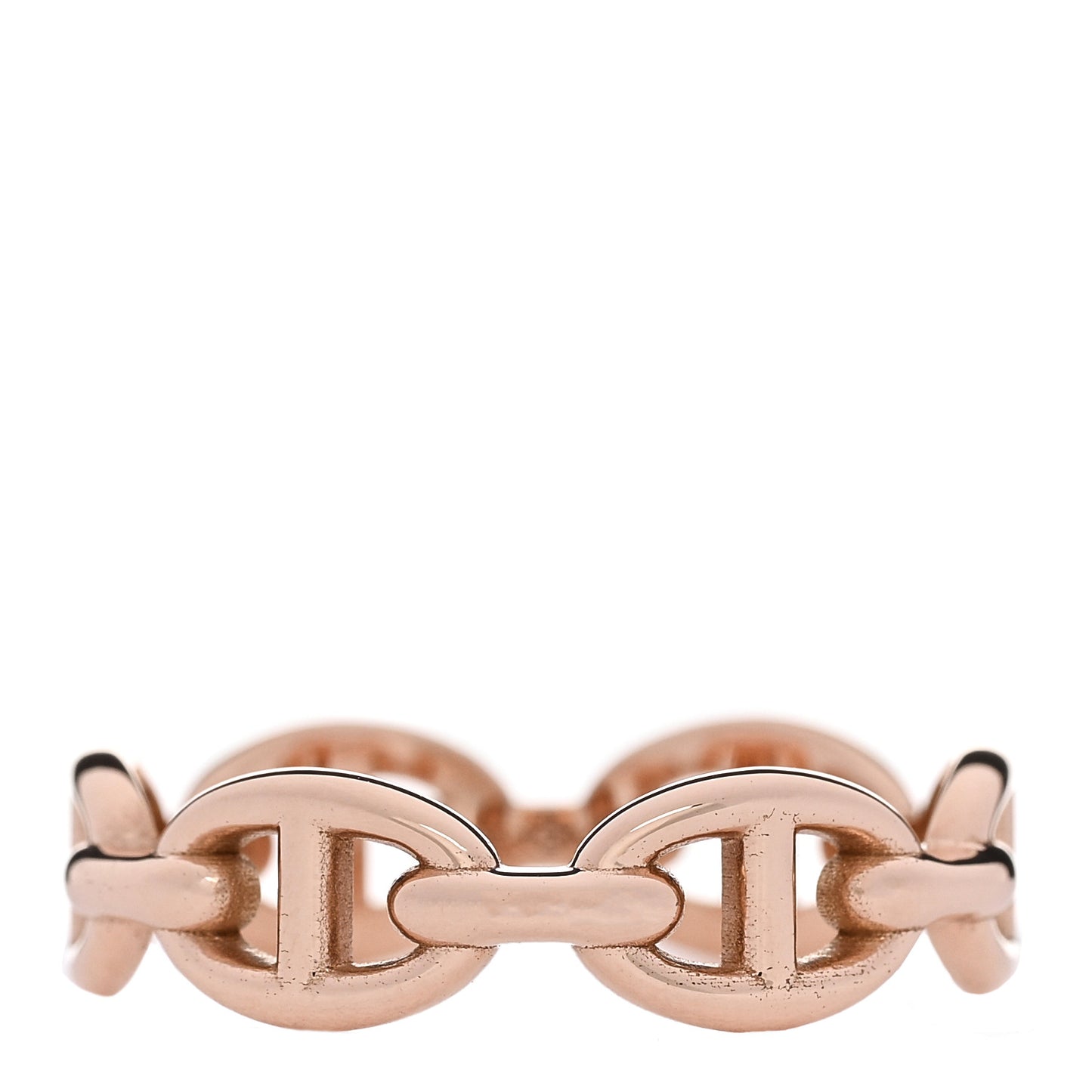 18K Rose Gold PM Chaine d'Ancre Enchainee Ring 56 7.5