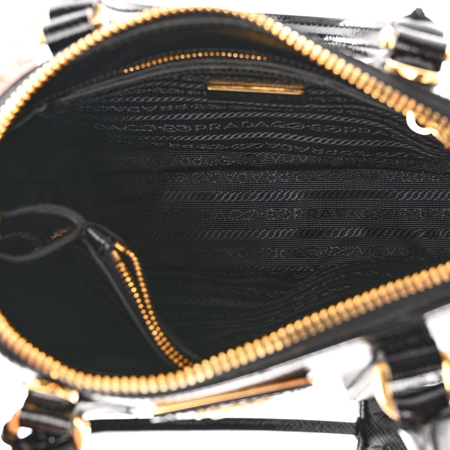 Prada Saffiano Vernice Small Promenade Tote Black 5 of 9