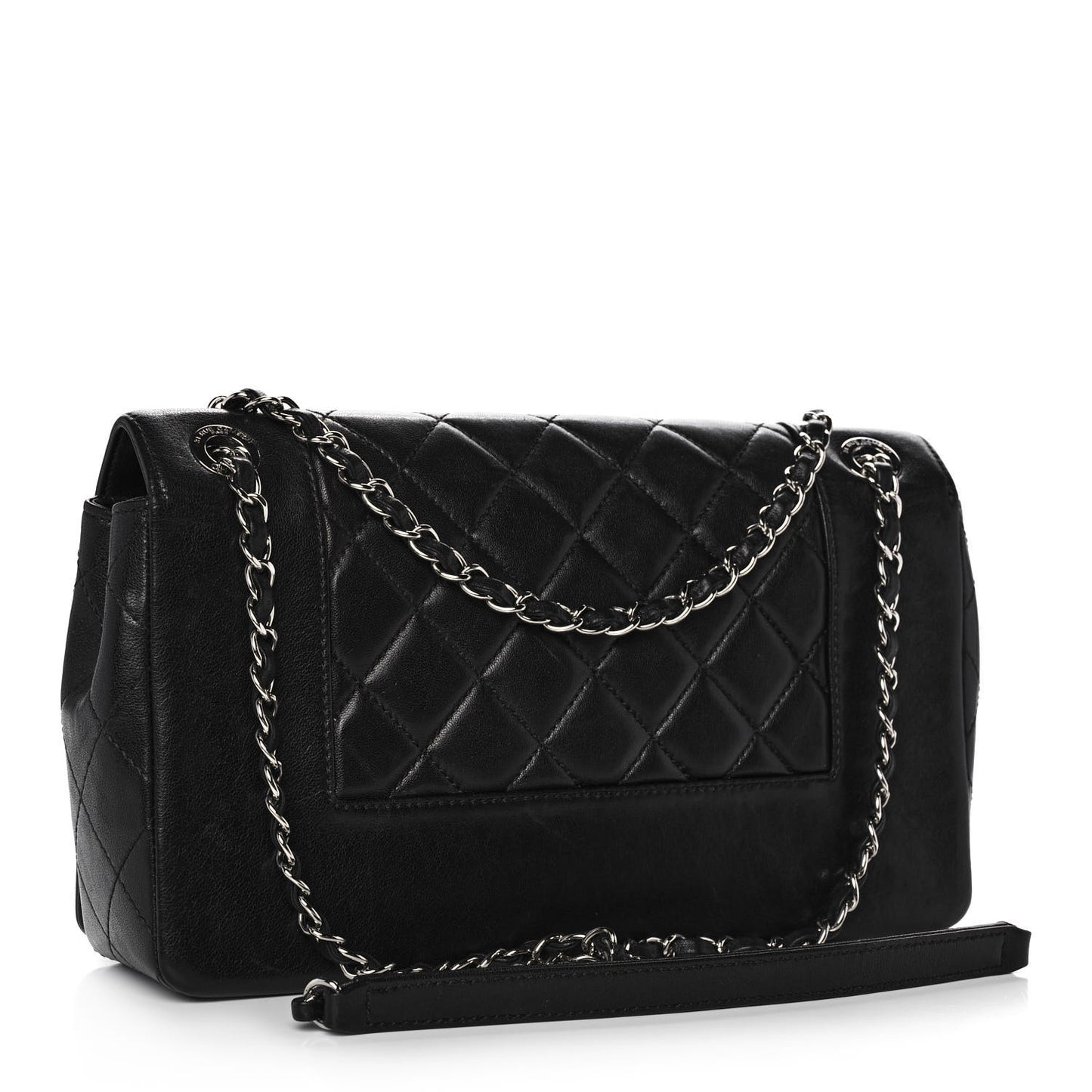 Sheepskin Quilted Vintage Mademoiselle Flap Black