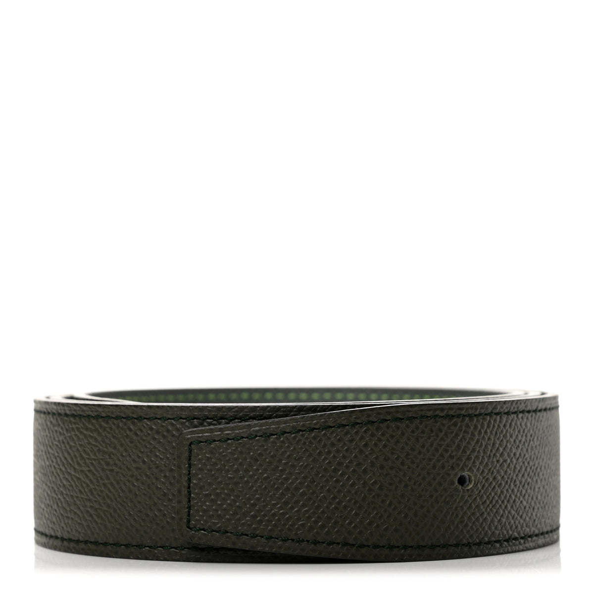 Epsom Reversible 32mm Belt Strap 85 34 Vert De Gris Vert Amande