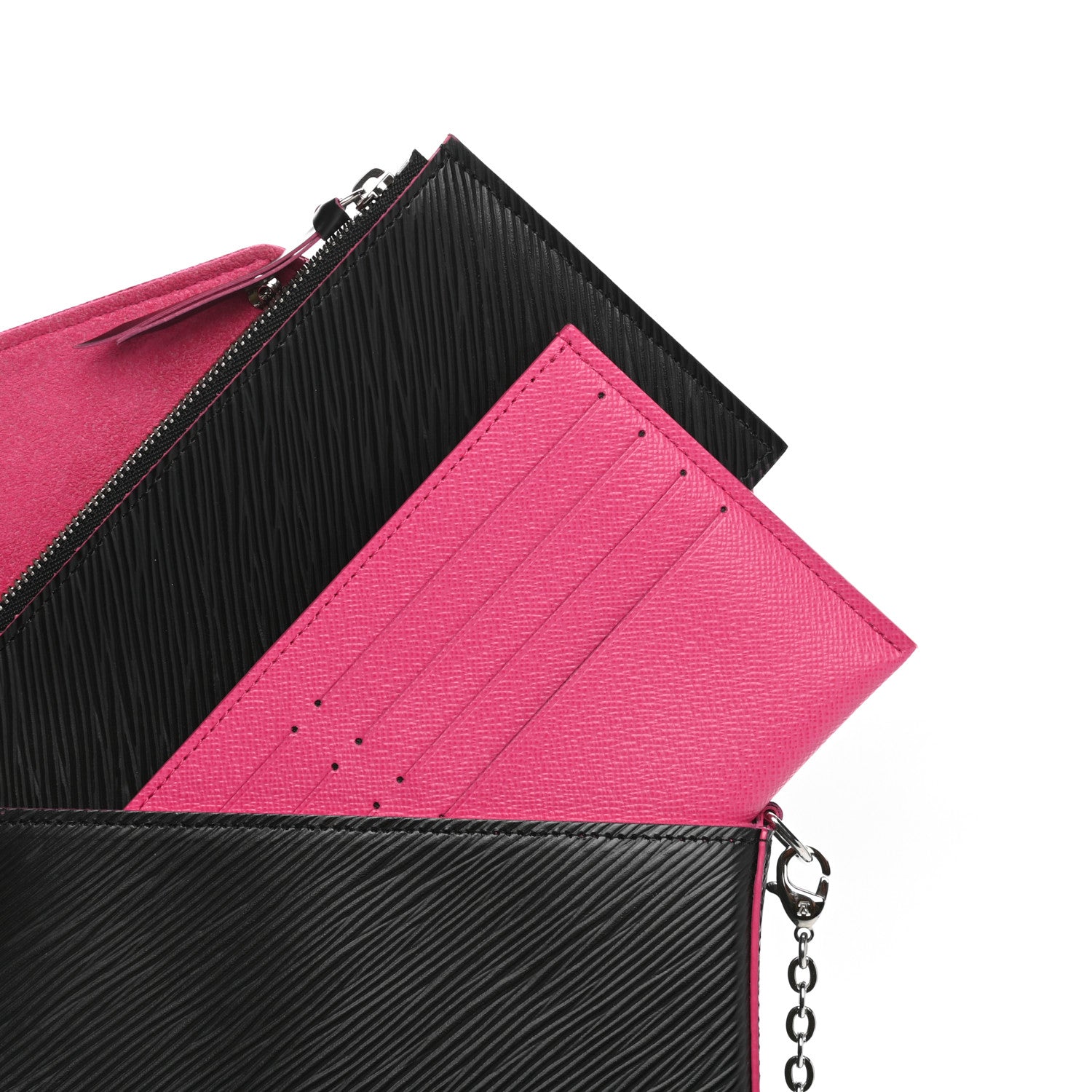 Louis Vuitton Epi Pochette Felicie Black Hot Pink 11 of 12