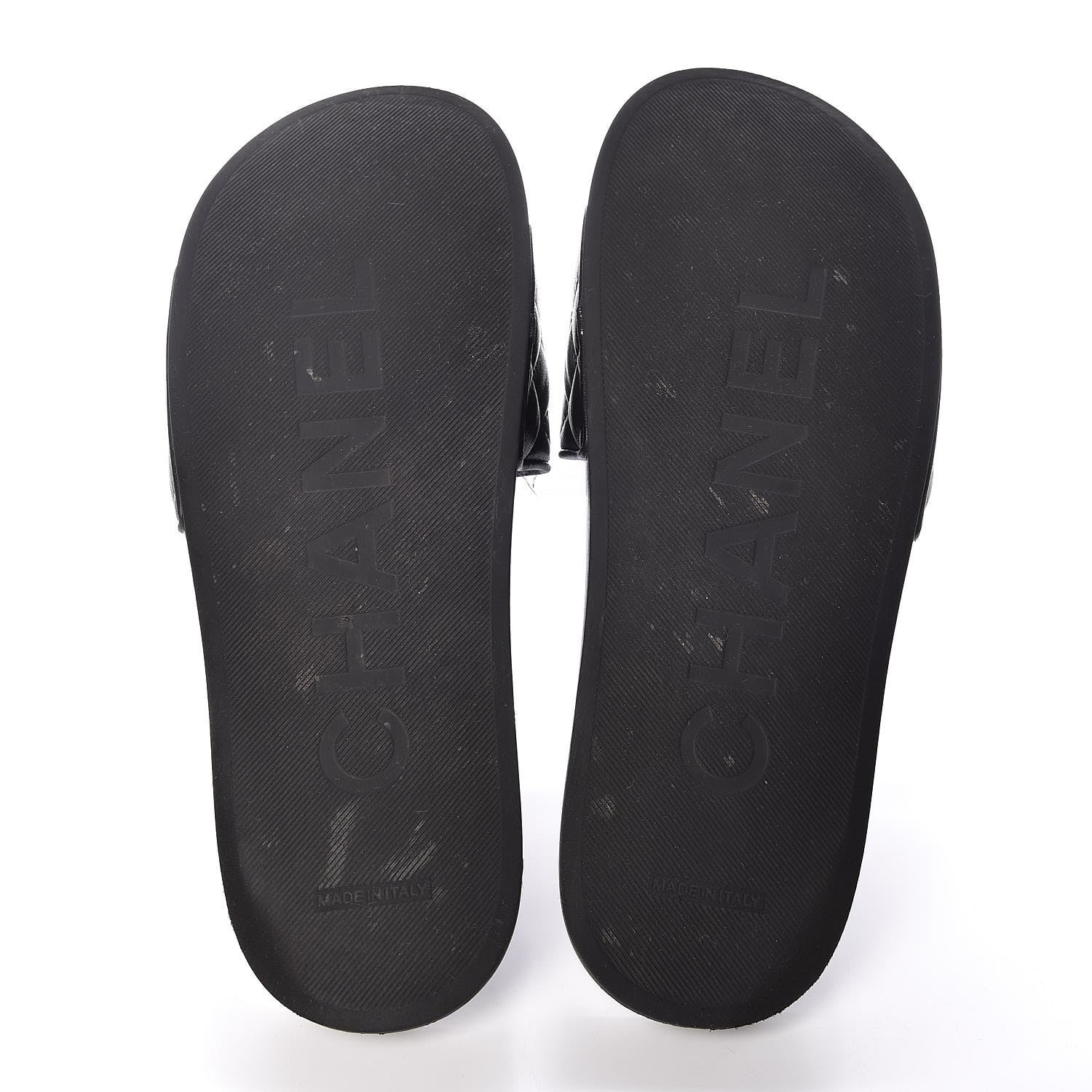 Chanel Lambskin Quilted CC Mules Sandals 42 Black 7 of 14