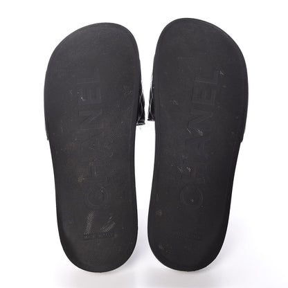 Chanel Lambskin Quilted CC Mules Sandals 42 Black 7 of 14