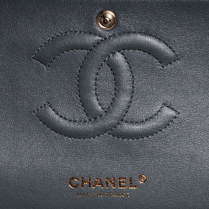Chanel Lambskin Quilted Medium Double Flap Charcoal Grey 6 of 9