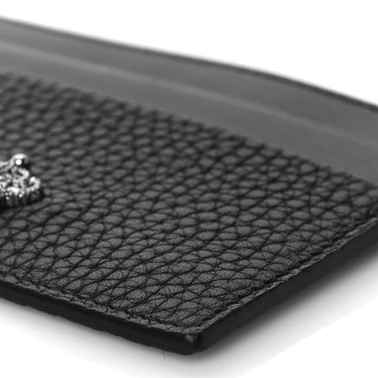 Dolce & Gabbana Grained Deerskin Crown Card Holder Black 10 of 11