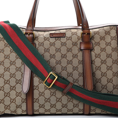 Gucci Monogram Medium Lady Web Boston Bag Beige Cuir 9 of 16