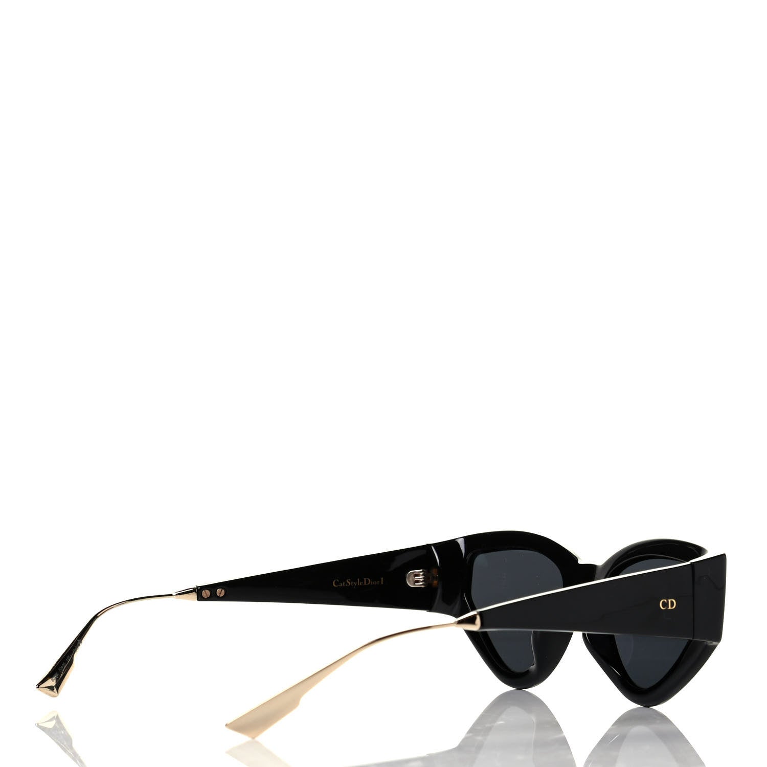 Christian Dior Acetate Square DiorID1 Sunglasses Black 4 of 5