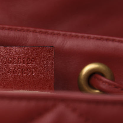 Gucci Calfskin Matelasse GG Marmont Flap Backpack Hibiscus Red 8 of 8