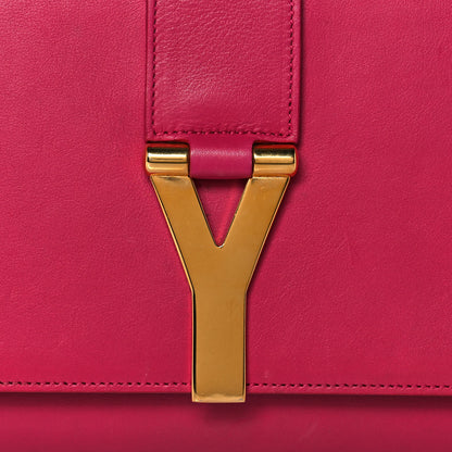 Saint Laurent Calfskin Classic Y Ligne Clutch Fuchsia 7 of 20