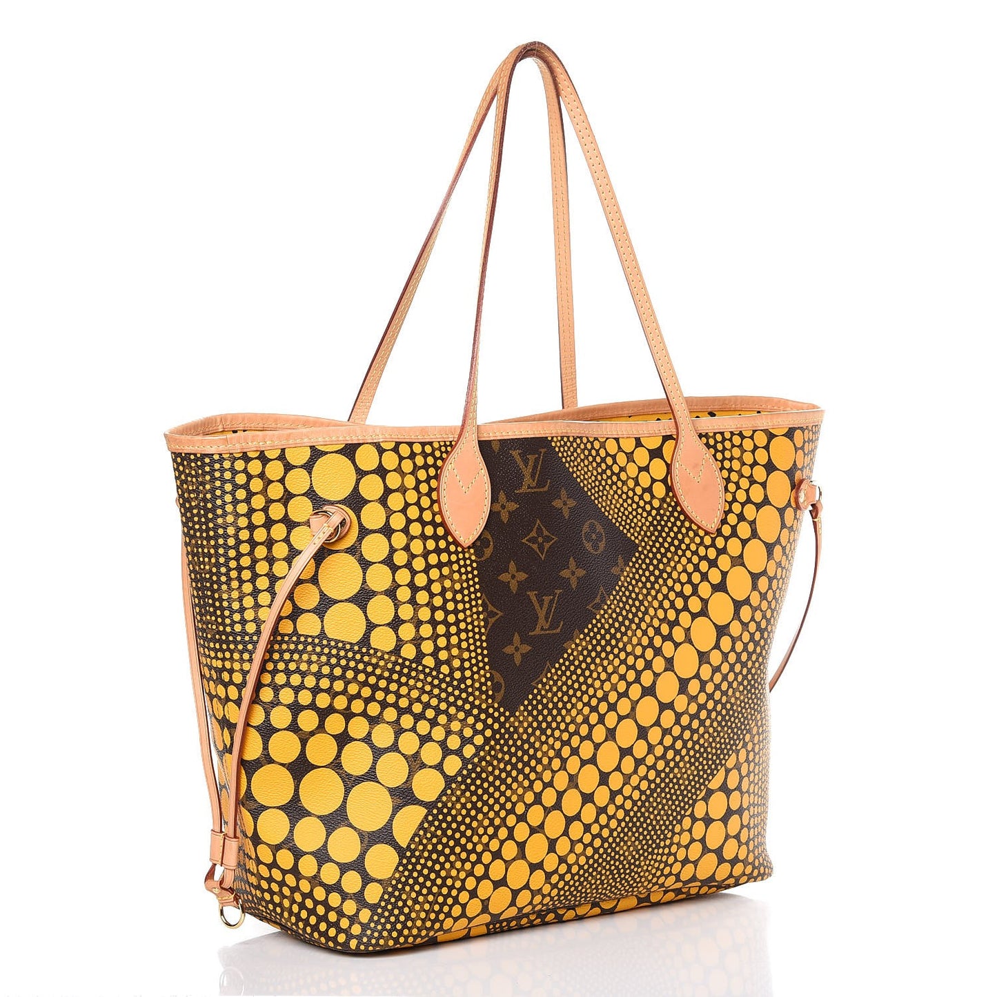 Monogram Kusama Waves Neverfull MM Yellow