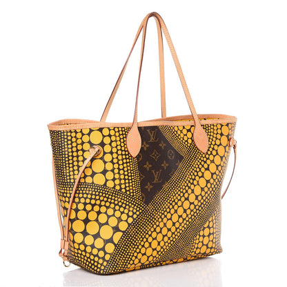Louis Vuitton Monogram Kusama Waves Neverfull MM Yellow 3 of 8