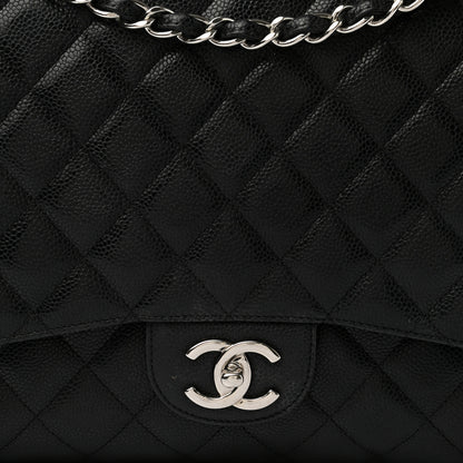 Chanel Caviar Quilted Maxi Double Flap Black 8 of 17