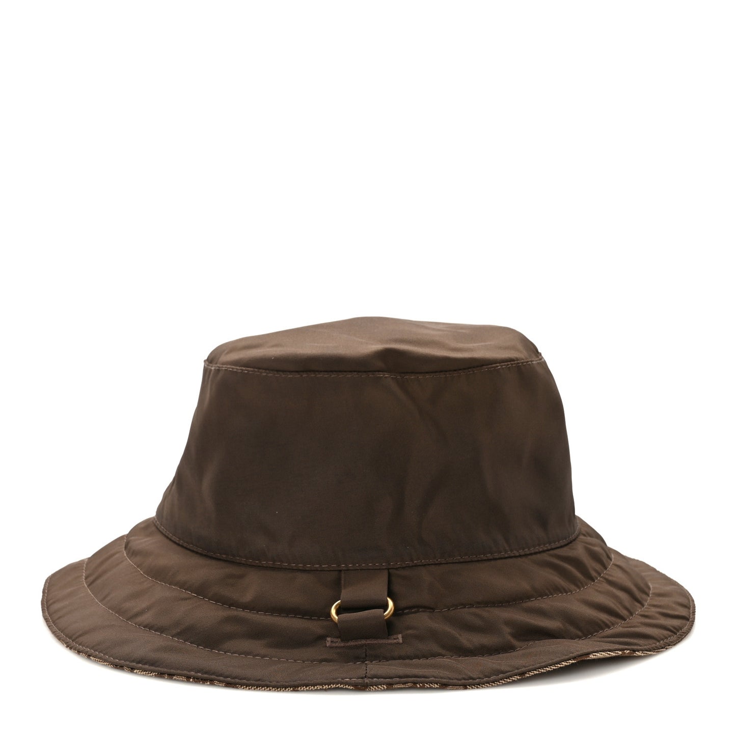 Canvas Monogram Reversible Bucket Hat Brown