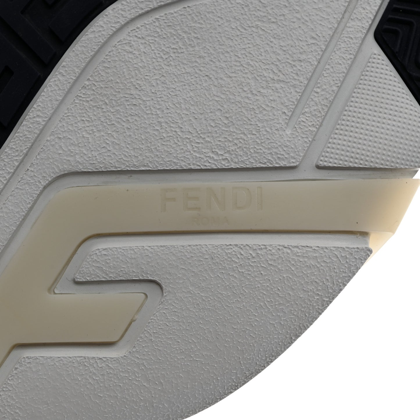 Fabric Calfskin Rubber Transparent Mens Fendi Flow Low Top Sneakers 9 Blue White