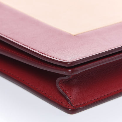 Celine Smooth Lambskin Frame Evening Chain Clutch Ruby Nude 8 of 13